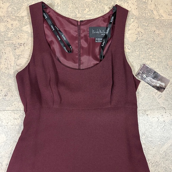 Vintage Nicole Miller Evening Gown Burgundy Size 6 Mid-90s Tag Still On - Picture 2 of 13